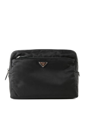 PRADA: custodie e cover - Borsina nera in nylon