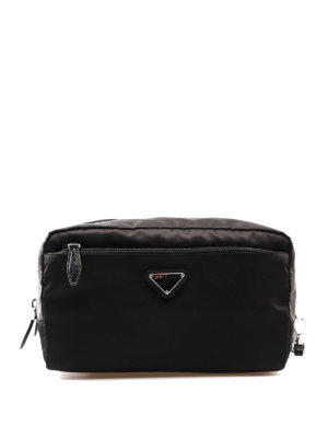 PRADA: custodie e cover - Trousse Vela in nylon con logo applicato