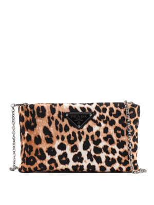 PRADA: pochette - Pochette con motivo animalier