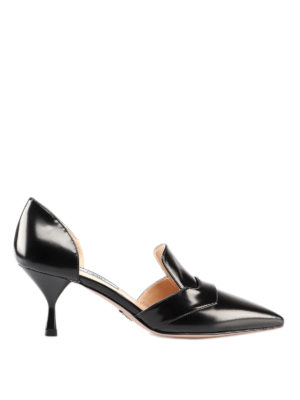 PRADA: court shoes - Black leather pumps