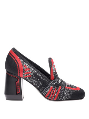 PRADA: scarpe décolleté - Décolleté in maglia jacquard stile mocassino