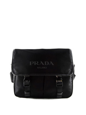 PRADA: borse a tracolla - Borsa in nylon e saffiano