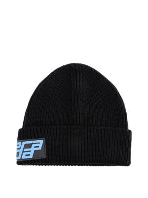PRADA: cappelli - Berretto in lana con logo