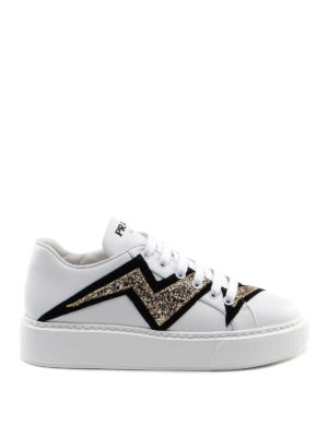 PRADA: trainers - Glittery lightning sneakers