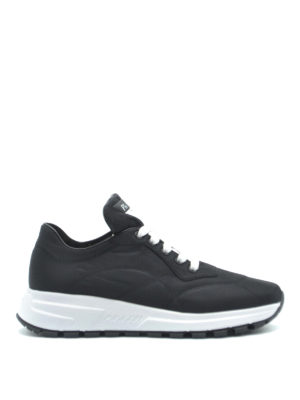 PRADA: trainers - Tech fabric black sneakers