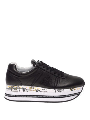 PREMIATA: sneakers - Sneaker Beth 3873 nere in pelle
