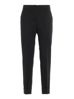 PT 01: casual trousers - Andrea black wool blend trousers
