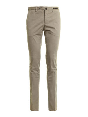 PT 01: pantaloni casual - Pantaloni in cotone micro stampa