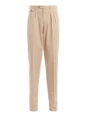 PT 01: pantaloni casual - Pantaloni The Draper in cotone beige