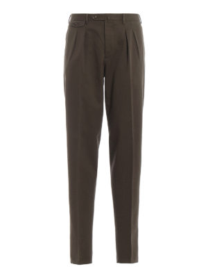 PT 01: pantaloni casual - Pantaloni The Draper in cotone marrone