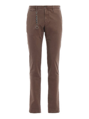 PT 01: pantaloni casual - Pantaloni effetto vintage in cotone marrone