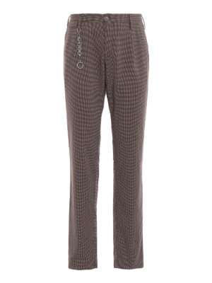 PT 01: pantaloni casual - Pantaloni micro check effetto vintage