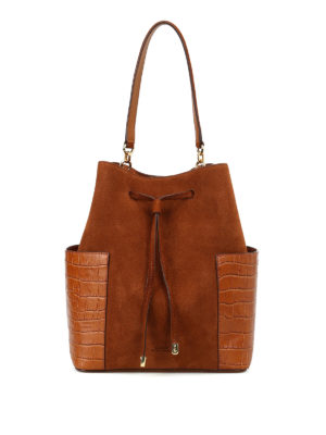 RALPH LAUREN: Secchielli - Secchiello medio Debby in suede e pelle