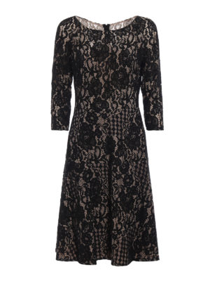 RALPH LAUREN: abiti da cocktail - Abito a mezza manica in pizzo e tulle