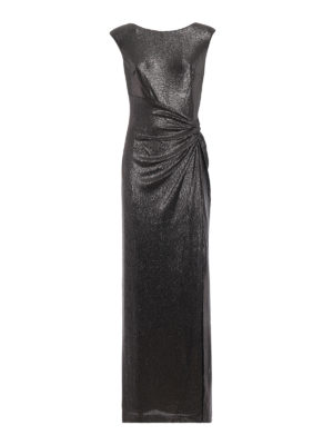 RALPH LAUREN: abiti da sera - Abito lungo smanicato in jersey laminato