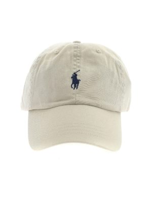 RALPH LAUREN: hats & caps - Logo baseball hat in beige