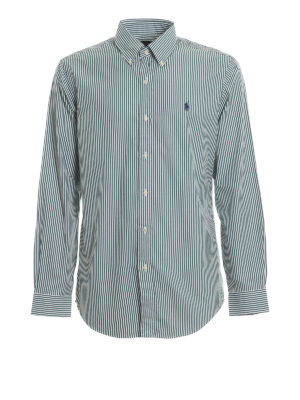 RALPH LAUREN: shirts - Striped stretch cotton shirt