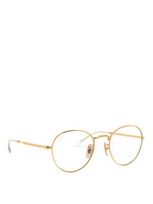 RAY-BAN: Occhiali - Occhiali da vista in metallo dorato