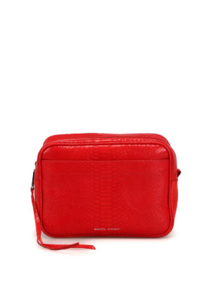 REBECCA MINKOFF: borse a tracolla - Borsa in pelle stampa pitone rossa