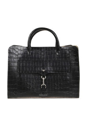 REBECCA MINKOFF: shopper - Shopper in pelle stampa cocco