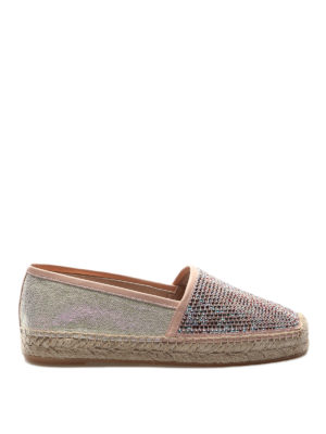RENE CAOVILLA: espadrillas - Espadrillas in pelle con strass