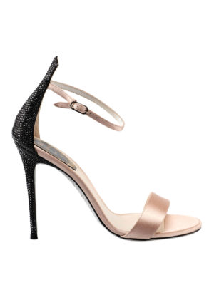 RENE CAOVILLA: sandali - Sandali alti Celebrita in raso bicolore