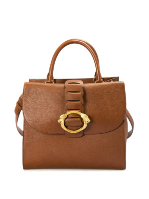 ROBERTO CAVALLI: bauletti - Bauletto in pelle martellata