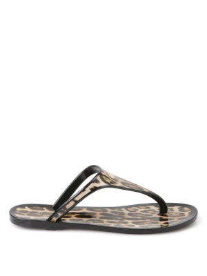 ROBERTO CAVALLI: ciabattine mare - Infradito con stampa animalier