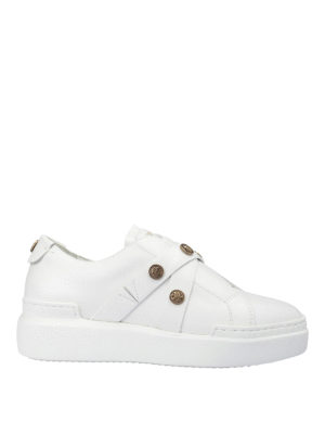 ROBERTO CAVALLI: trainers - Studded leather pull on sneakers