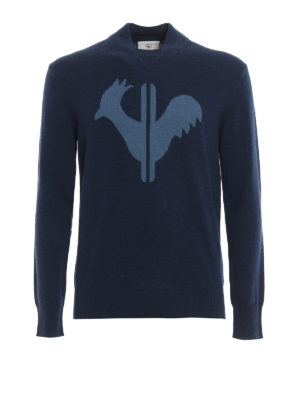 ROSSIGNOL: crew necks - Jacquard logo wool sweater