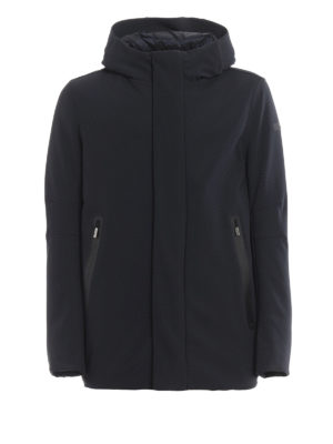 RRD: padded jackets - Winter Parka blue stretch hooded jacket