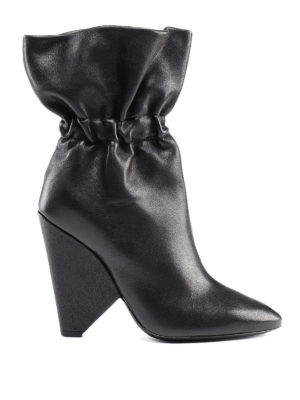 SAINT LAURENT: tronchetti - Stivaletti Niki in pelle