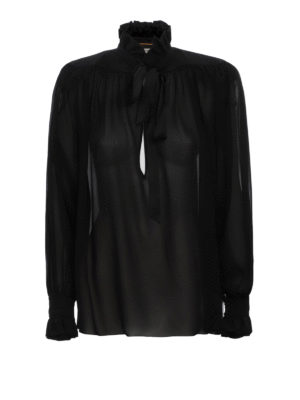 SAINT LAURENT: Blusen - Bluse - Schwarz