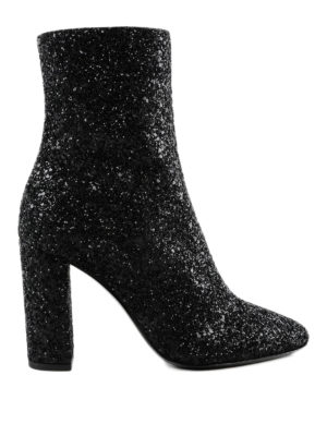 SAINT LAURENT: stivali - Stivaletti Lou 95 glitterati