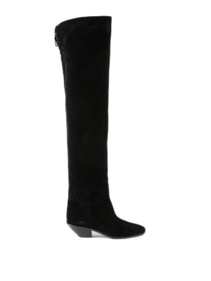 SAINT LAURENT: stivali - Stivali West in camoscio