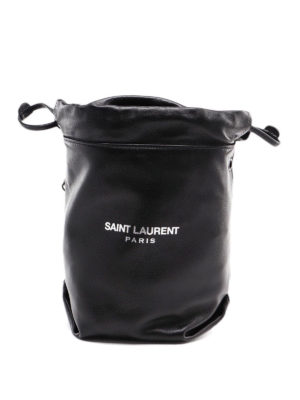 SAINT LAURENT: Bucket bags - Teddy nappa small bucket bag
