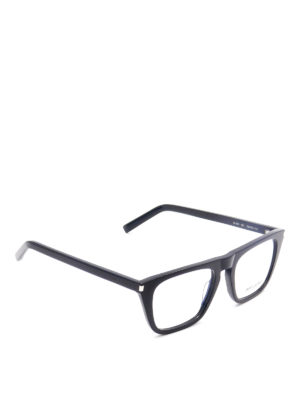 SAINT LAURENT: Glasses - Classical black wayfarer eyeglasses