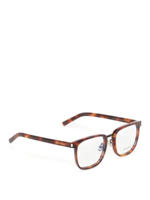 Saint Laurent: glasses - Tortoise square optical glasses