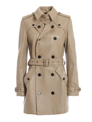 SAINT LAURENT: cappotti in pelle - Trench classico in pelle