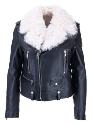 saint laurent leather jacket womens