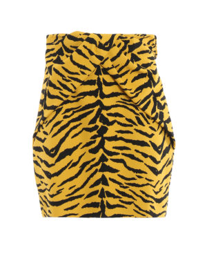 SAINT LAURENT: minigonne - Minigonna con stampa zebrata