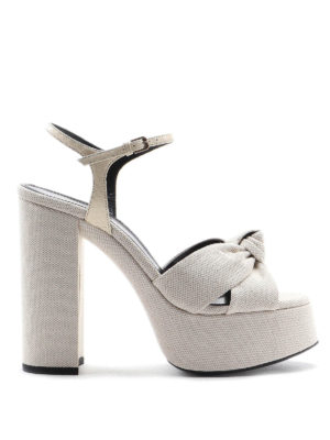 SAINT LAURENT: sandals - Bianca platform sandals