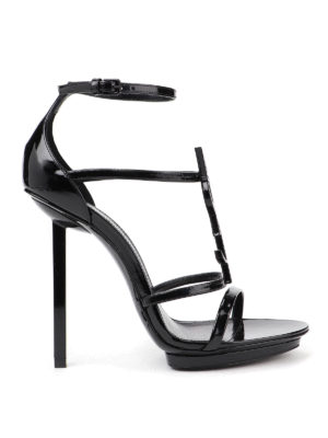 SAINT LAURENT: sandals - Cassandra patent leather sandals