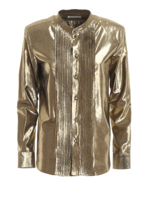 SAINT LAURENT: camicie - Camicia Lame dorata