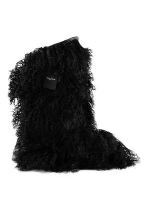 SAINT LAURENT: dopo sci - Stivali da neve Furry in pelliccia di capra