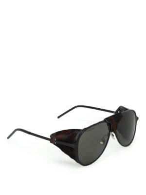 SAINT LAURENT: occhiali da sole - Occhiali Classic 11 Blind con cavallino