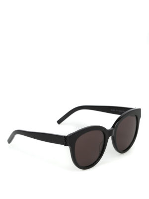 SAINT LAURENT: occhiali da sole - Occhiali da sole stondati con lenti scure
