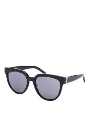 SAINT LAURENT: sunglasses - SL M28 black acetate sunglasses