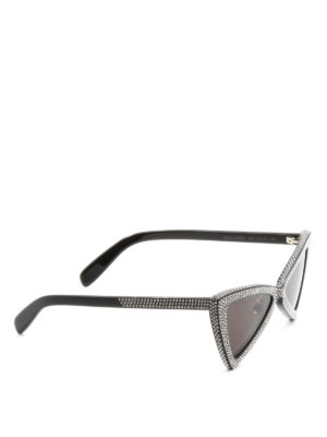 Saint Laurent: sunglasses - Strass detail acetate sunglasses