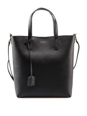 SAINT LAURENT: shopper - Shopper Toy in pelle liscia con logo